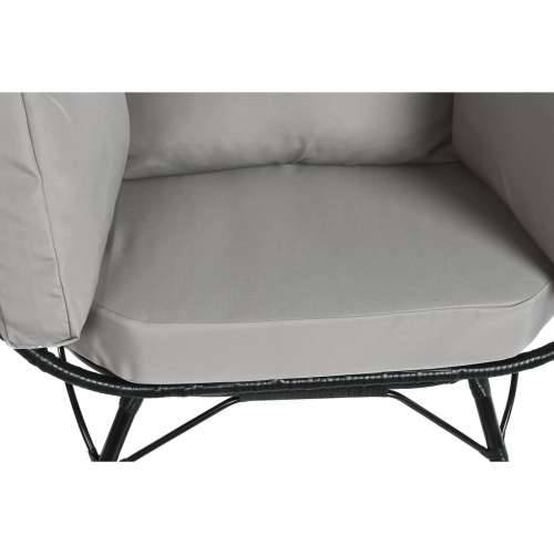 Vrtna fotelja DKD Home Decor Crna Siva Metal sintetički ratan 99 x 71 x 147 cm Cijena