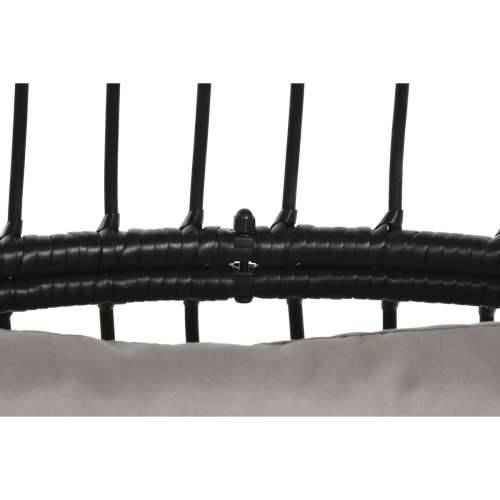 Vrtna fotelja DKD Home Decor Crna Siva Metal sintetički ratan 99 x 71 x 147 cm Cijena