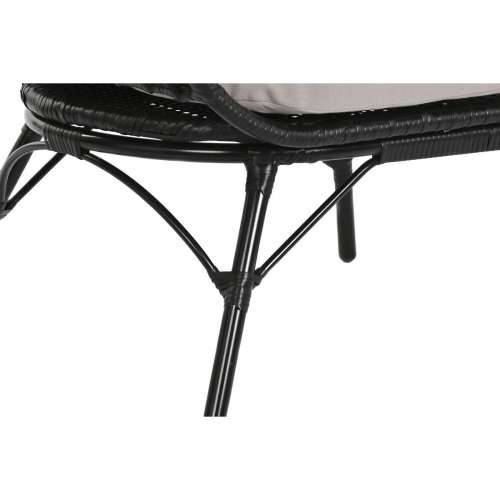 Vrtna fotelja DKD Home Decor Crna Siva Metal sintetički ratan 99 x 71 x 147 cm Cijena