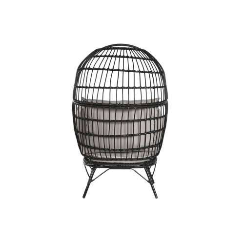 Vrtna fotelja DKD Home Decor Crna Siva Metal sintetički ratan 99 x 71 x 147 cm Cijena