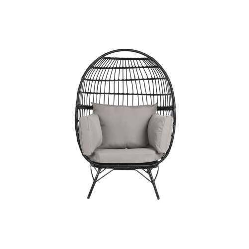 Vrtna fotelja DKD Home Decor Crna Siva Metal sintetički ratan 99 x 71 x 147 cm Cijena