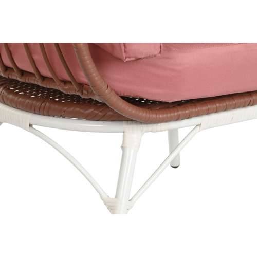 Vrtna fotelja DKD Home Decor 99 x 71 x 147 cm Metal Terakota sintetički ratan Bijela Cijena