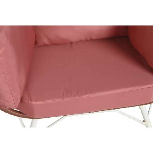 Vrtna fotelja DKD Home Decor 99 x 71 x 147 cm Metal Terakota sintetički ratan Bijela Cijena
