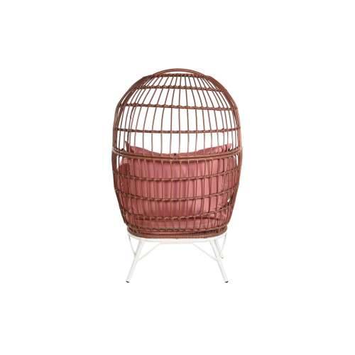 Vrtna fotelja DKD Home Decor 99 x 71 x 147 cm Metal Terakota sintetički ratan Bijela Cijena