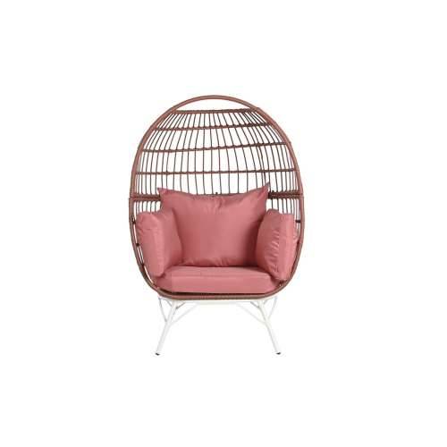 Vrtna fotelja DKD Home Decor 99 x 71 x 147 cm Metal Terakota sintetički ratan Bijela Cijena