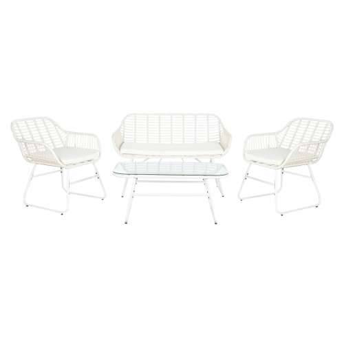 Vrtni namještaj DKD Home Decor Bijela 124 x 74 x 84 cm (4 Dijelovi) Cijena