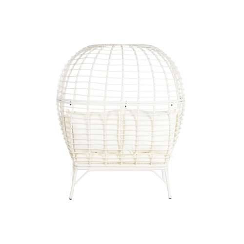 Vrtna fotelja DKD Home Decor 130 x 68 x 146 cm sintetički ratan Čelik Bijela Cijena