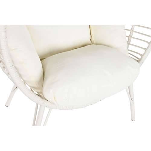 Vrtna fotelja DKD Home Decor 90 x 65 x 151 cm Metal sintetički ratan Bijela Cijena