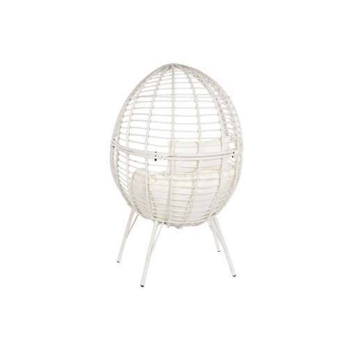Vrtna fotelja DKD Home Decor 90 x 65 x 151 cm Metal sintetički ratan Bijela Cijena