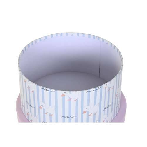 Set Složivih Kutija za Pospremanje DKD Home Decor Plava Roza Karton (37,5 x 37,5 x 18 cm) Cijena