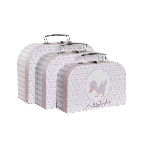 Set ukrasnih kutija DKD Home Decor 28 x 9,5 x 20 cm Roza Metal Pisana Karton Cijena