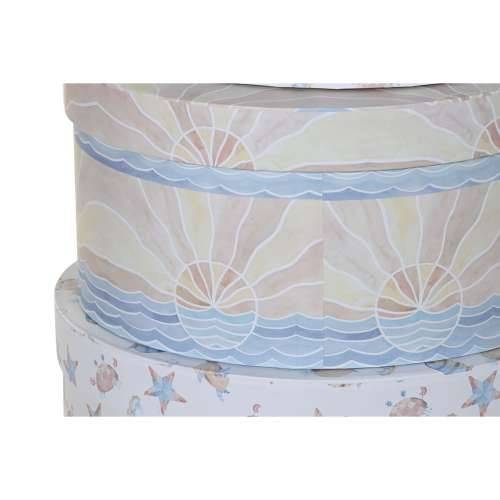 Set Složivih Kutija za Pospremanje DKD Home Decor Children’s Pisana Karton (37,5 x 37,5 x 18 cm) Cijena
