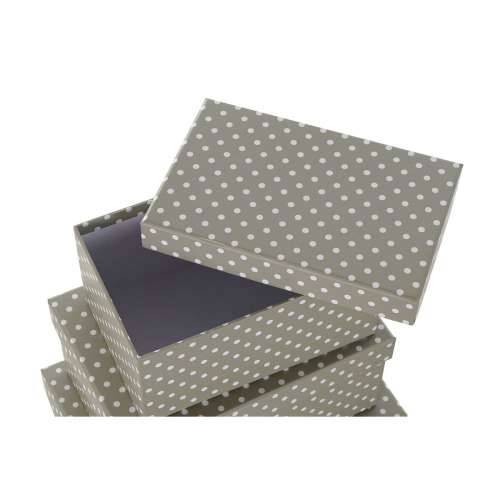 Set Složivih Kutija za Pospremanje DKD Home Decor Miš Siva Bijela Karton (43,5 x 33,5 x 15,5 cm) Cijena