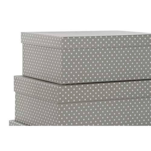 Set Složivih Kutija za Pospremanje DKD Home Decor Miš Siva Bijela Karton (43,5 x 33,5 x 15,5 cm) Cijena