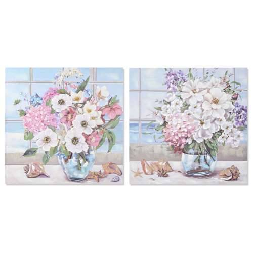 Slika DKD Home Decor 100 x 2,8 x 100 cm 100 x 3 x 100 cm Shabby Chic (2 kom.) Cijena
