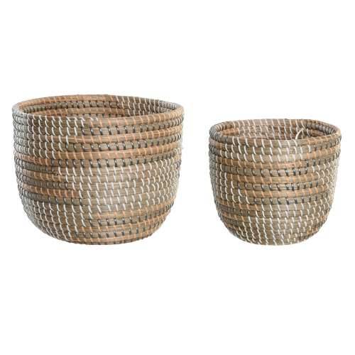 Set košara DKD Home Decor 28 x 28 x 22 cm Tropsko Morska trava Cijena