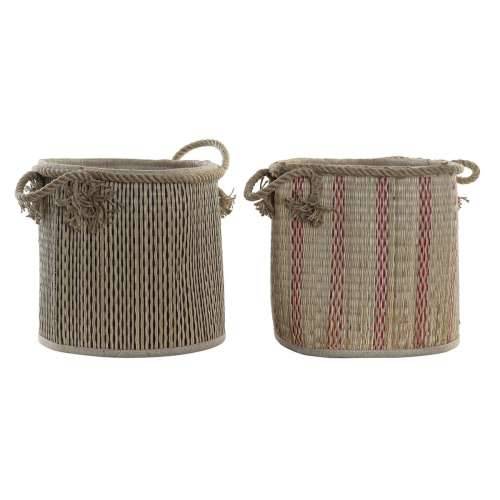 Višenamjenska Košara DKD Home Decor Smeđa Crna Crvena Juta juta Prirodno vlakno Boho 30 x 30 x 36 cm (2 kom.) Cijena