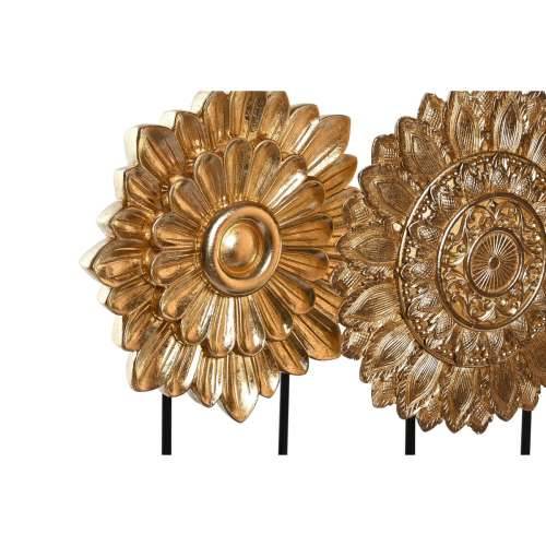 Ukrasna figura DKD Home Decor 25 x 8 x 34 cm Crna zlatan moderan krugovi (2 kom.) Cijena