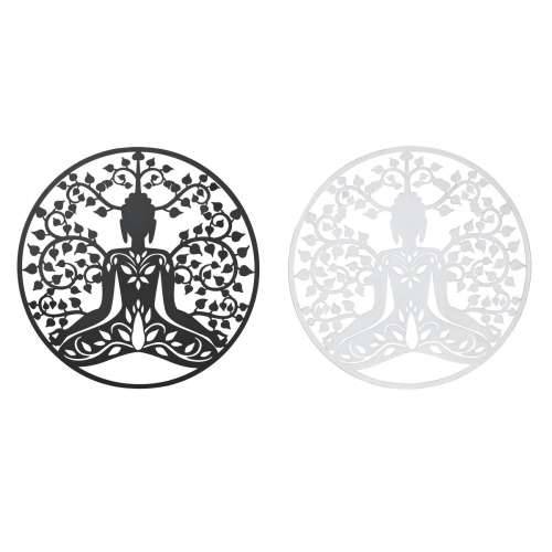 Zidni Ukras DKD Home Decor 100 x 1 x 100 cm Crna Buda Bijela Orijentalno (2 kom.) Cijena