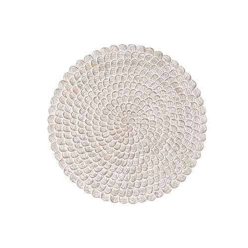 Zidni Ukras DKD Home Decor Premaz u shabby stilu Prirodno 120 x 3 x 120 cm Bijela Indijac Cijena