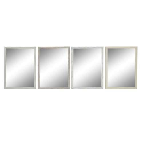 Zidno ogledalo DKD Home Decor Bijela Bež Siva 56 x 2 x 76 cm (4 kom.) Cijena