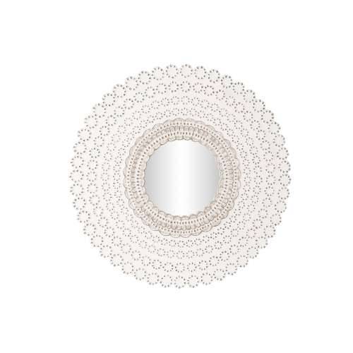 Zidno ogledalo DKD Home Decor Bijela Prirodno Indijac Decapé 120 x 2,5 x 120 cm Cijena