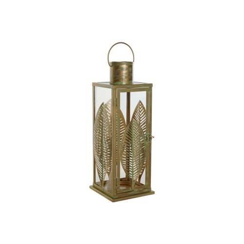 Laternas stends DKD Home Decor zlatan Metal 16,5 x 16,5 x 50 cm Biljni list Cijena