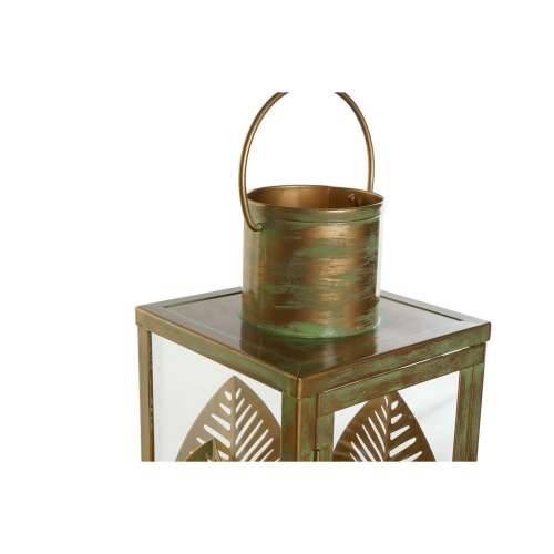 Laternas stends DKD Home Decor zlatan Metal 16,5 x 16,5 x 50 cm Biljni list Cijena