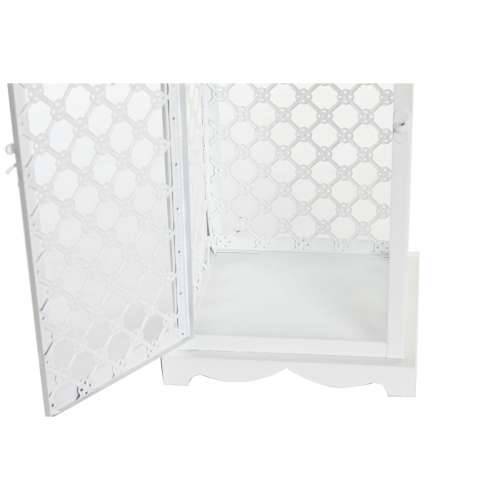Lanterne DKD Home Decor 24 x 24 x 74 cm Premaz u shabby stilu Kristal Metal Bijela Arap Cijena
