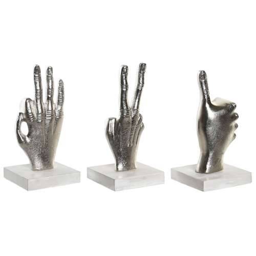 Ukrasna figura DKD Home Decor Srebrna 10 x 10 x 20 cm (3 kom.) Cijena