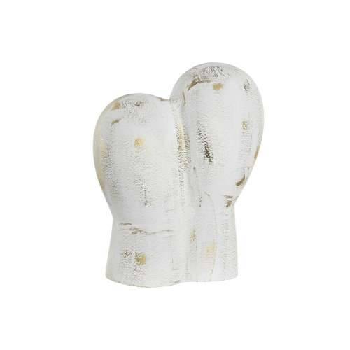 Ukrasna figura DKD Home Decor 23 x 10 x 30 cm Lice zlatan Aluminij Bijela Cijena