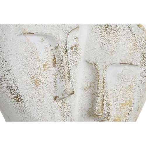 Ukrasna figura DKD Home Decor 23 x 10 x 30 cm Lice zlatan Aluminij Bijela Cijena