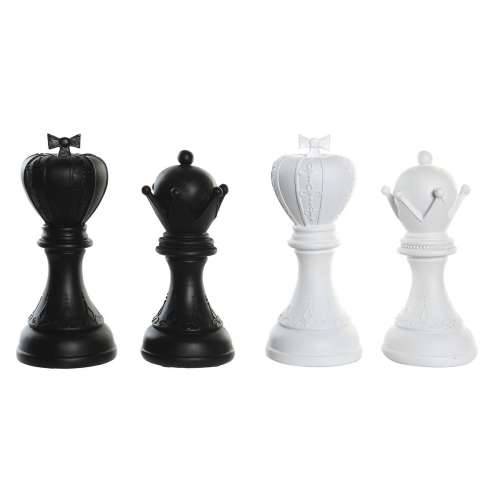 Ukrasna figura DKD Home Decor Bijela Crna Figure za Šah 12 x 12 x 25,5 cm (4 kom.) Cijena