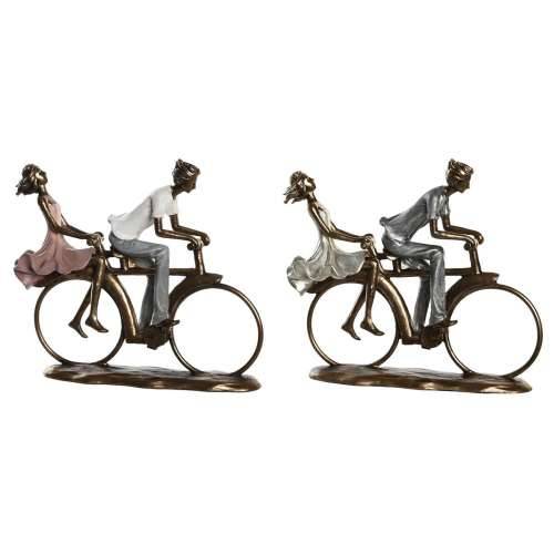 Ukrasna figura DKD Home Decor 27 x 9,5 x 23 cm Roza zlatan Bijela (2 kom.) Cijena