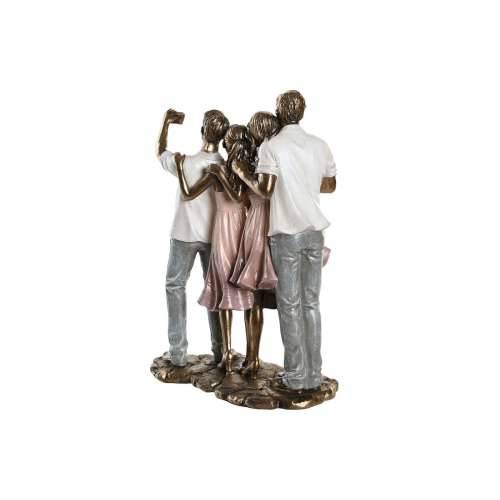 Ukrasna figura DKD Home Decor 18 x 10 x 25 cm Roza zlatan Bijela Obitelj (2 kom.) Cijena