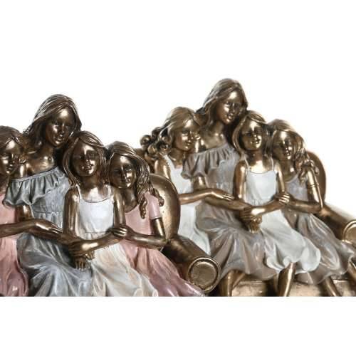 Ukrasna figura DKD Home Decor 17 x 10,5 x 15,5 cm Roza zlatan Bijela (2 kom.) Cijena