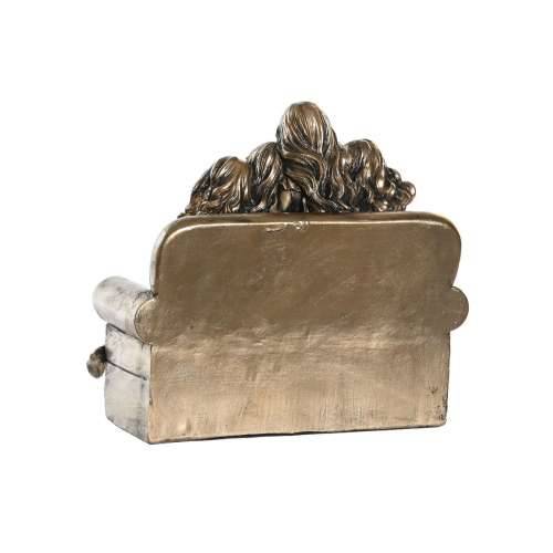 Ukrasna figura DKD Home Decor 17 x 10,5 x 15,5 cm Roza zlatan Bijela (2 kom.) Cijena