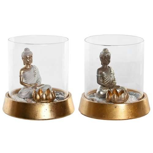 Ukrasna figura DKD Home Decor Srebrna zlatan Orijentalno 16 x 16 x 18 cm (2 kom.) Cijena