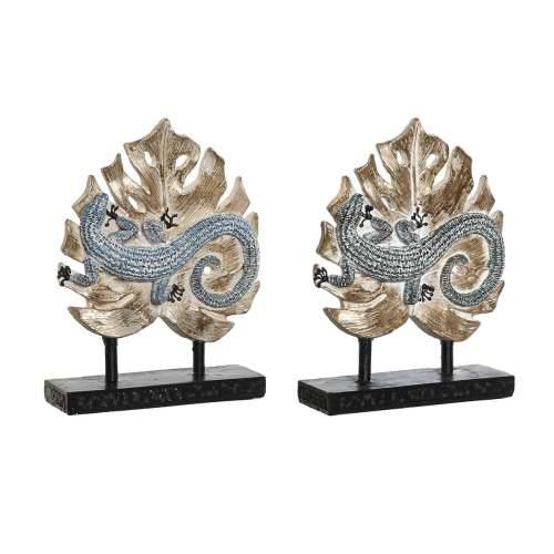 Ukrasna figura DKD Home Decor 14,5 x 4 x 18,5 cm Plava Turkizno Tropsko gušter Decapé (2 kom.) Cijena