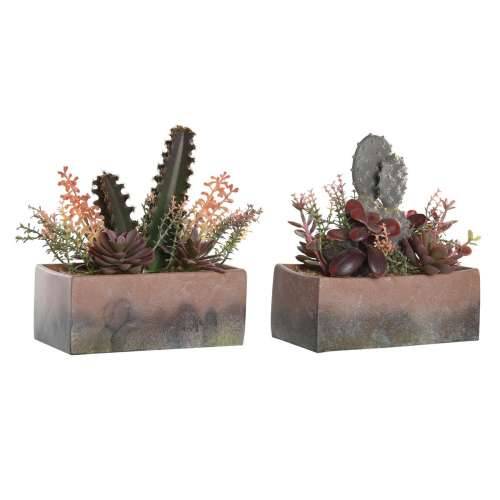 Ukrasna Biljka DKD Home Decor 19 x 9 x 22 cm Roza Oranžna Kaktus EVA Guma polipropilen (2 kom.) Cijena