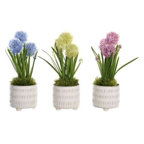 Ukrasna Biljka DKD Home Decor Spužva Plava Roza Rumena polipropilen 15 x 15 x 30 cm (3 Dijelovi) Cijena