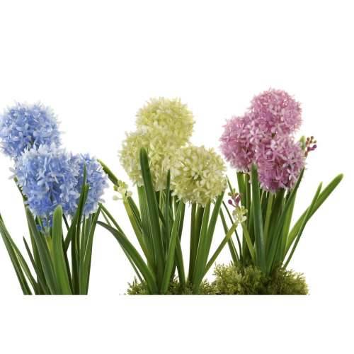 Ukrasna Biljka DKD Home Decor Spužva Plava Roza Rumena polipropilen 15 x 15 x 30 cm (3 Dijelovi) Cijena