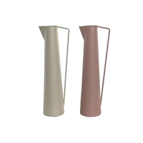 Vrč DKD Home Decor 15 x 11 x 45 cm Bež Roza Željezo (2 kom.) Cijena