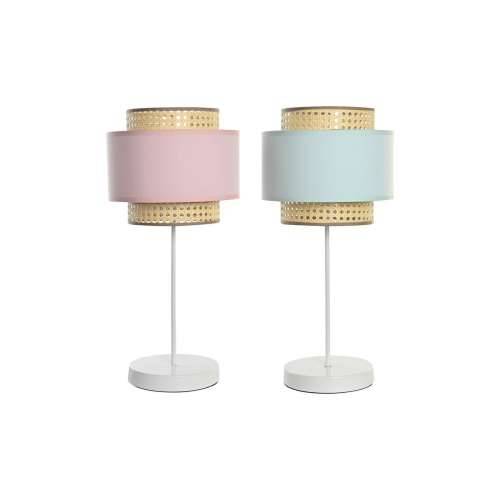 Stolna svjetiljka DKD Home Decor Metal Zelena Svetlo roza 220 V 50 W 26 x 26 x 55 cm (2 kom.) Cijena
