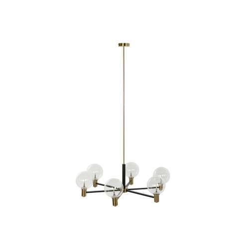 Stropna svjetiljka DKD Home Decor 83 x 83 x 128 cm Kristal Crna zlatan Metal 9 W Cijena
