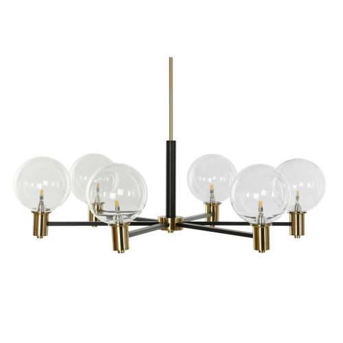 Stropna svjetiljka DKD Home Decor 83 x 83 x 128 cm Kristal Crna zlatan Metal 9 W Cijena