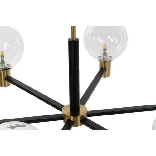 Stropna svjetiljka DKD Home Decor 83 x 83 x 128 cm Kristal Crna zlatan Metal 9 W Cijena