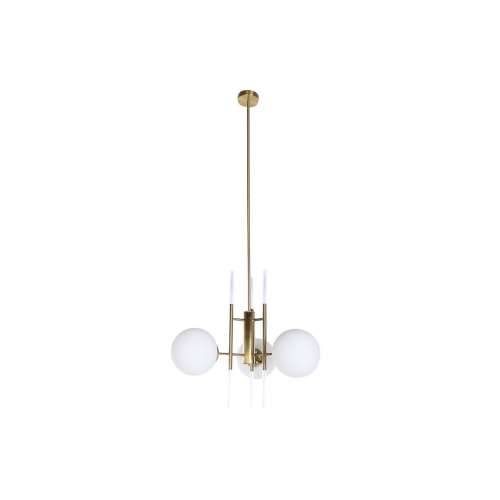 Stropna svjetiljka DKD Home Decor 64 x 64 x 64 cm Kristal zlatan Metal Bijela 50 W Cijena