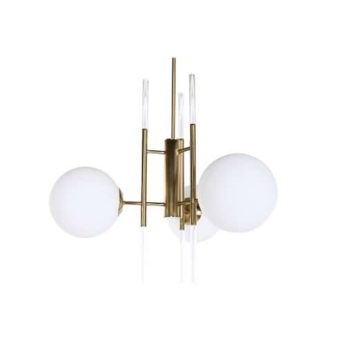 Stropna svjetiljka DKD Home Decor 64 x 64 x 64 cm Kristal zlatan Metal Bijela 50 W Cijena