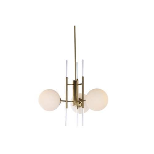 Stropna svjetiljka DKD Home Decor 64 x 64 x 64 cm Kristal zlatan Metal Bijela 50 W Cijena